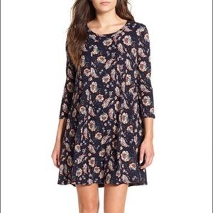 Lush Leah Paisley Long Sleeved Shift Dress